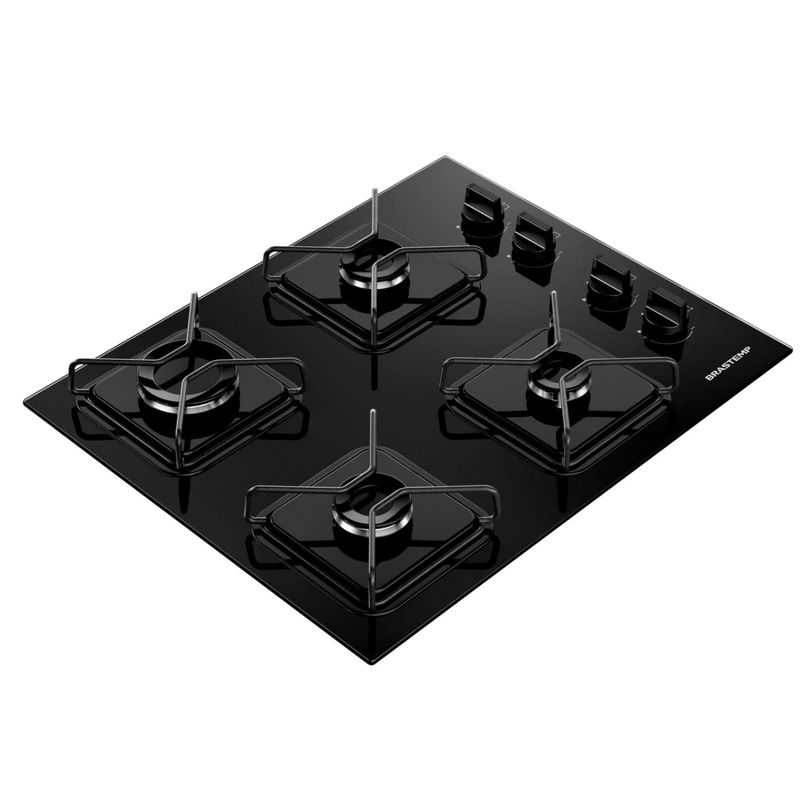 Cooktop Brastemp BDD61BEUNA Gás 4 Bocas Preto Bivolt