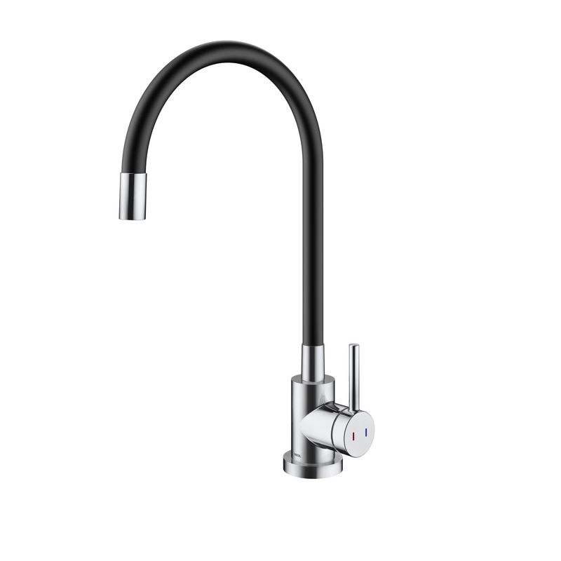 Misturador Docol Spice Mesa P/ Cozinha Monocomando Chrome/Preto