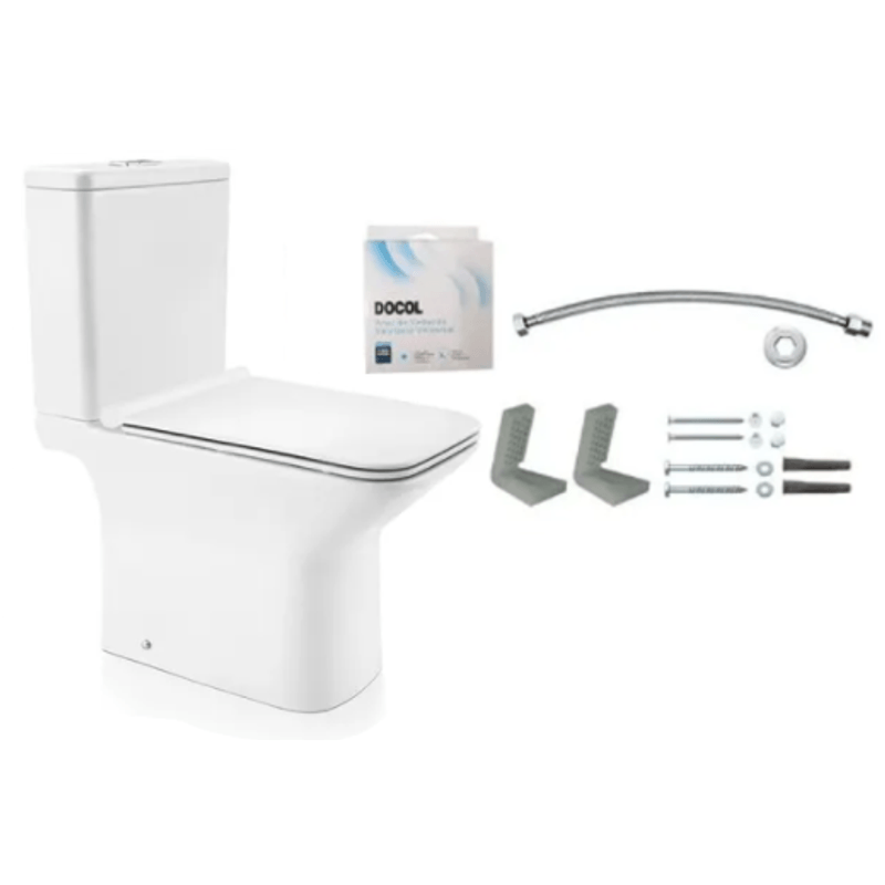 Kit Docol Stillo Bacia/Caixa e Acessórios Branca