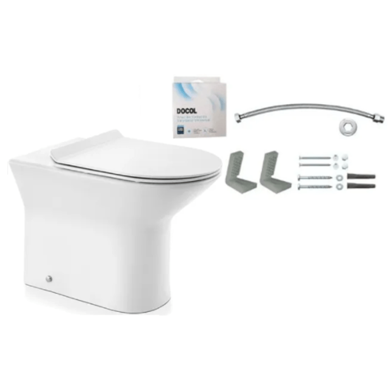 Kit Docol Lift Bacia Convencional e Acessórios Branco