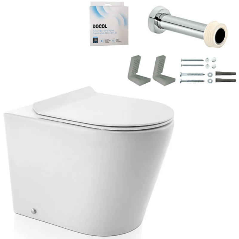 Kit Docol Liss Bacia Convencional e Acessórios Branco