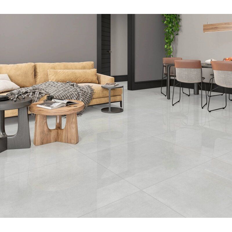 Piso Pisoforte Cetus Cinza Polido Classe A - Retificado 83 x 83 Cm 2,75 m²