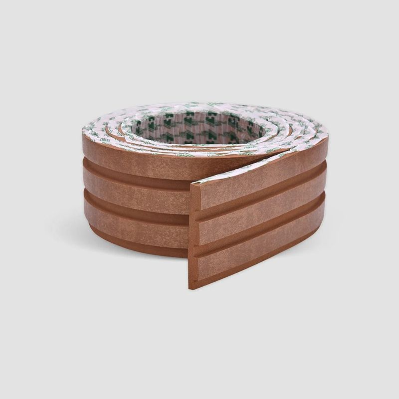 Painel Ripado Meu Rodapé Urban Laminado Autocolante 10 x 1 Cm EVA Bronze 10 M