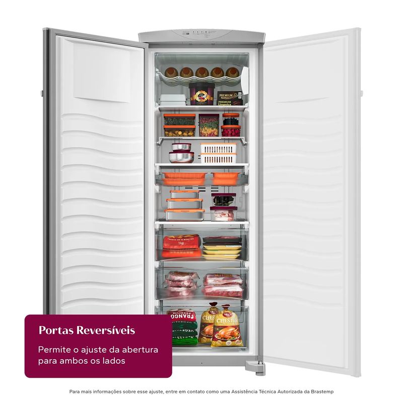 Freezer Brastemp BVR28PKBNA Frost Free Vertical 276 L Inox 220 V