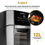 Fritadeira Britânia Oven BFR2100P Sem Óleo Air Fryer 1800 W 220 V 12 L Preta