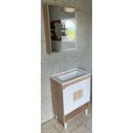 Conjunto Berton Nyon Branco/Carvalho 60 Cm