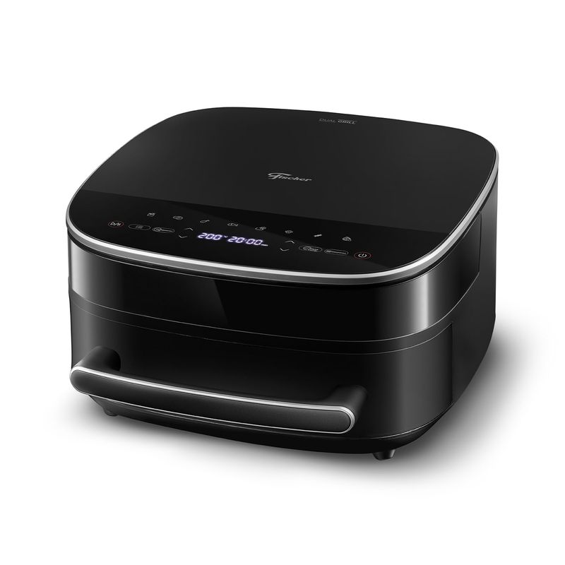 Fritadeira Fischer 37005-104678 Dual Grill Sem Óleo Air Fryer 220 V 6 L Preta