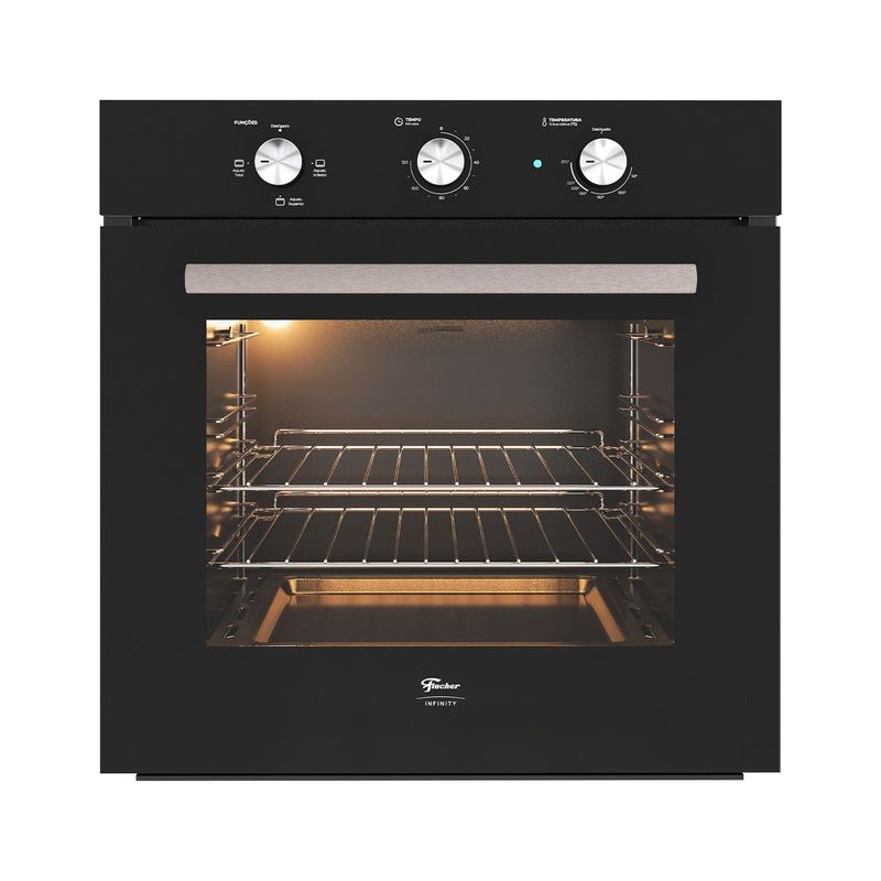 Forno Fischer 40370-110034 Infinity Elétrico Embutir Com Grill 78 L Preto 220 V