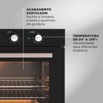 Forno Fischer 40370-110034 Infinity Elétrico Embutir Com Grill 78 L Preto 220 V