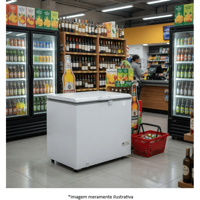 Freezer Consul CHA31FBBNA Degelo Manual Horizontal 1 Porta 309 L Branco 220 V