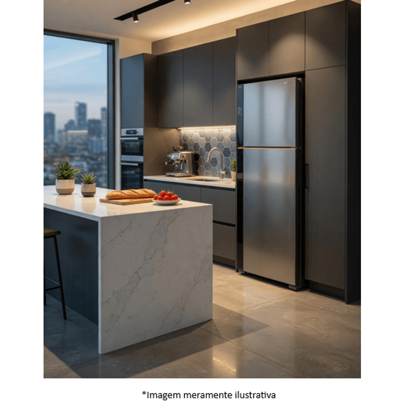 Refrigerador Brastemp BRM62AKXNA Inverter Frost Free Duplex 512 L Inox Bivolt