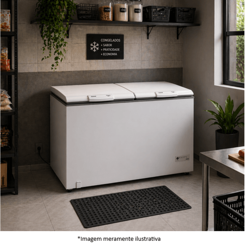 Freezer Consul CHB42FBBNA Degelo Manual Horizontal 2 Portas 414 L Branco 220 V