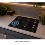 Cooktop Fischer 26297-57076 TC Infinity Gás 4 Bocas Preto Bivolt