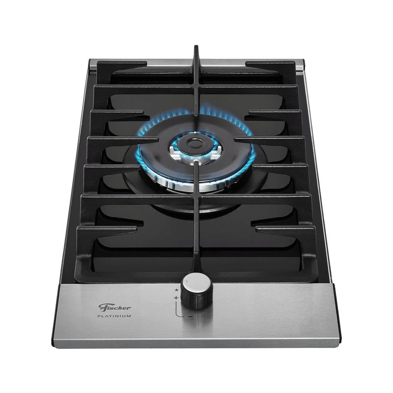 Cooktop Fischer 33790-92104 Platinium com Trempe de Ferro Fundido Gás 1 Boca Tripla Chama Preto Bivolt