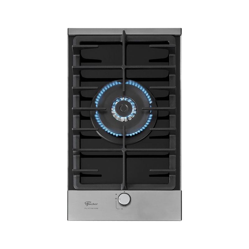 Cooktop Fischer 33790-92104 Platinium com Trempe de Ferro Fundido Gás 1 Boca Tripla Chama Preto Bivolt