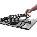 Cooktop Fischer 33790-92104 Platinium com Trempe de Ferro Fundido Gás 1 Boca Tripla Chama Preto Bivolt