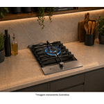 Cooktop Fischer 33790-92104 Platinium com Trempe de Ferro Fundido Gás 1 Boca Tripla Chama Preto Bivolt