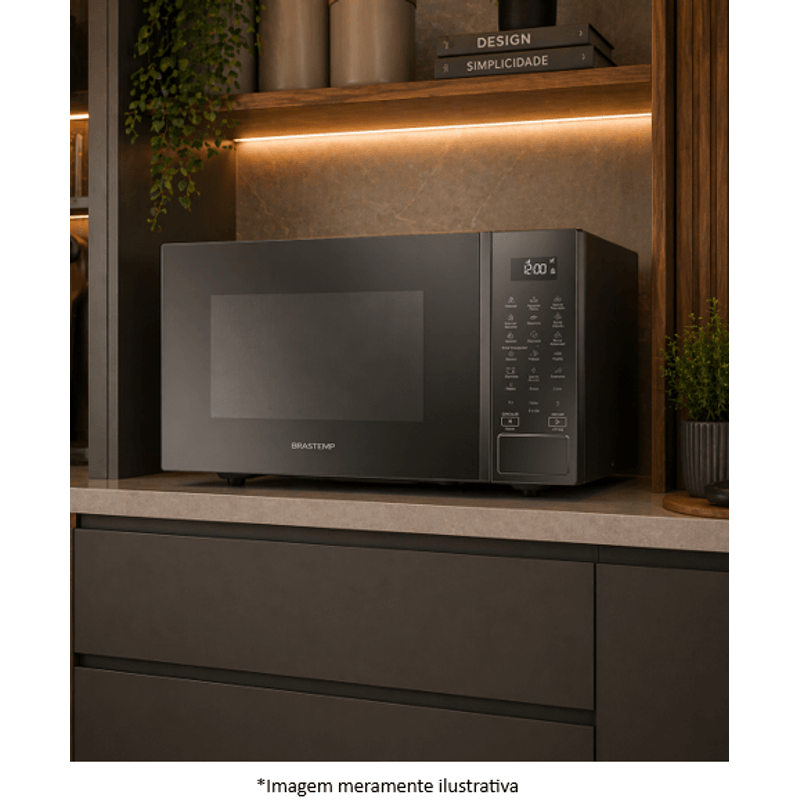 Micro-ondas Brastemp BMS46ARBNA 32 L Cinza/Espelhado 220 V