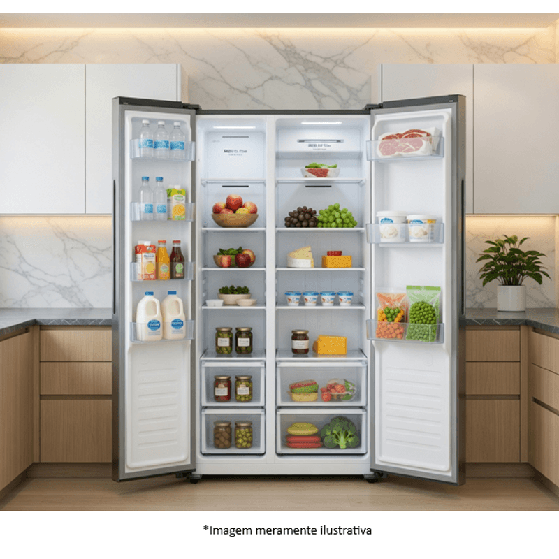 Refrigerador LG GC-B187PQAM Frost Free Side by Side 509 L Prata 220 V