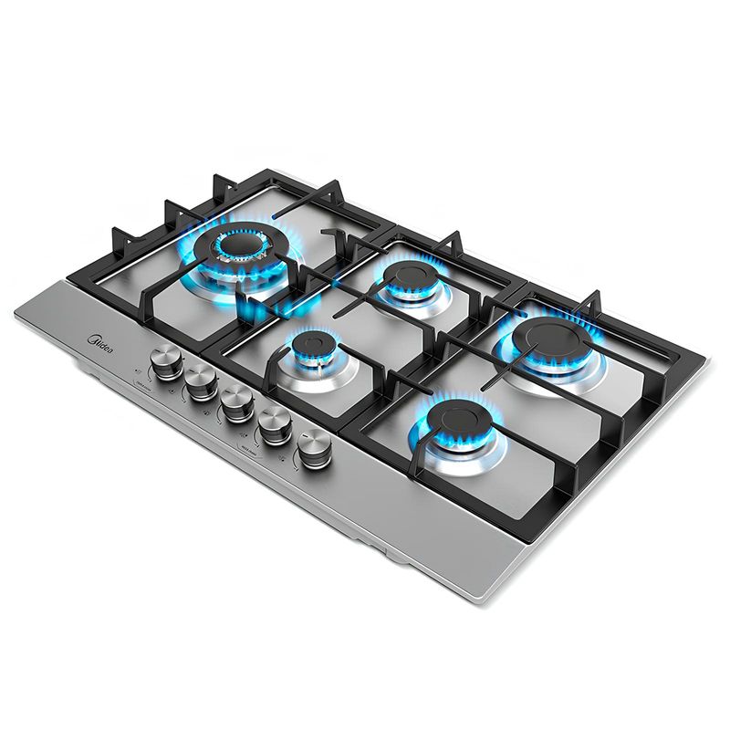 Cooktop Midea CYB5B Gás 5 Bocas Inox Bivolt