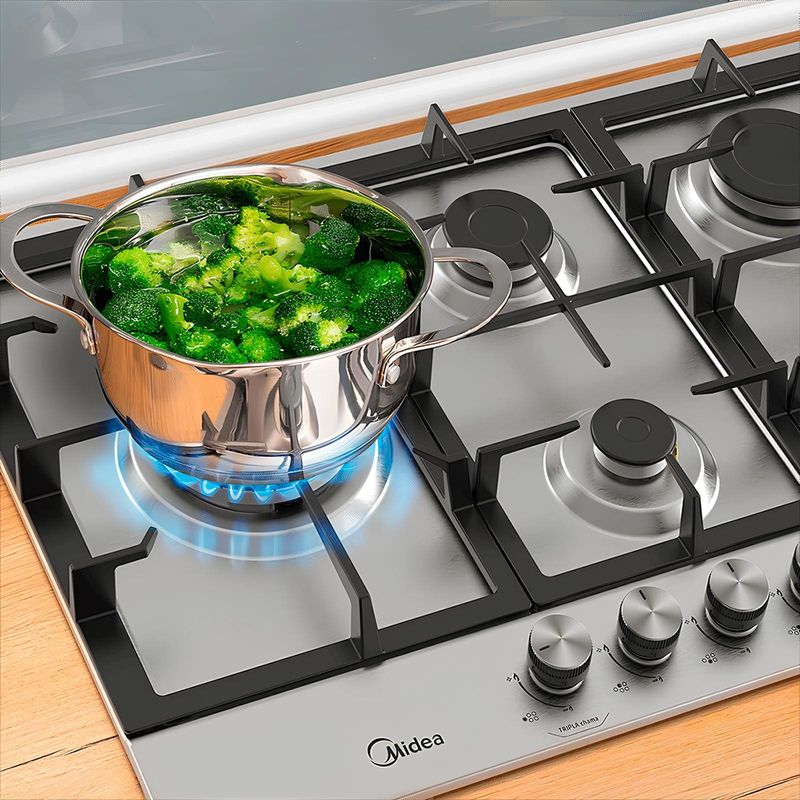 Cooktop Midea CYB5B Gás 5 Bocas Inox Bivolt