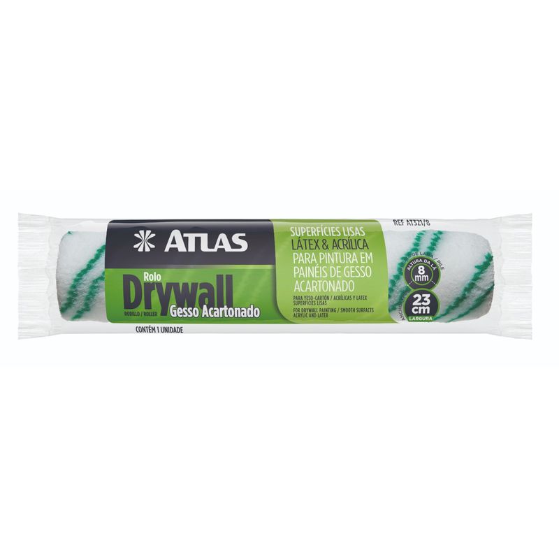 Rolo Atlas AT321/8 Drywall Para Pintura 23 Cm