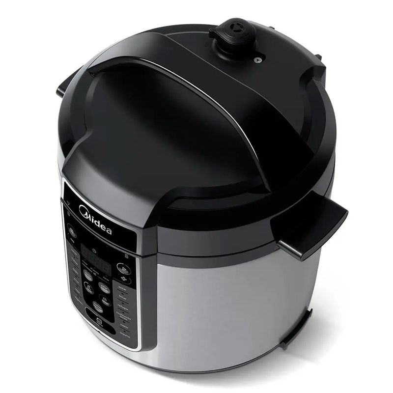 Panela de Pressão Midea PPG70S2 Elétrica 915 W 220 V 6 L Inox/Preta