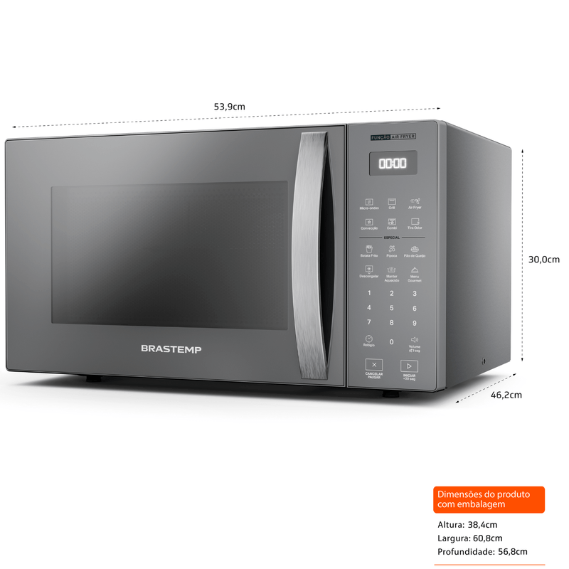 Micro-ondas Brastemp BMC29ARBNA 29 L Inox 220 V