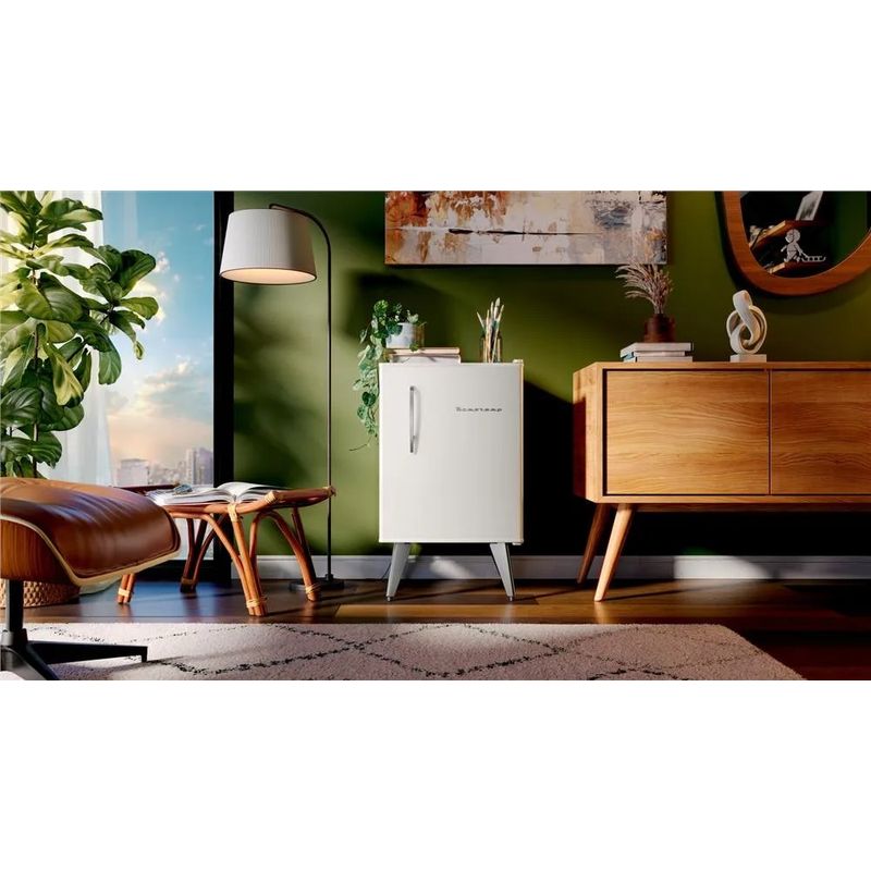 Frigobar Brastemp BRA08HBBNA Retrô Cyclo Defrost 76 L Classic White 220 V