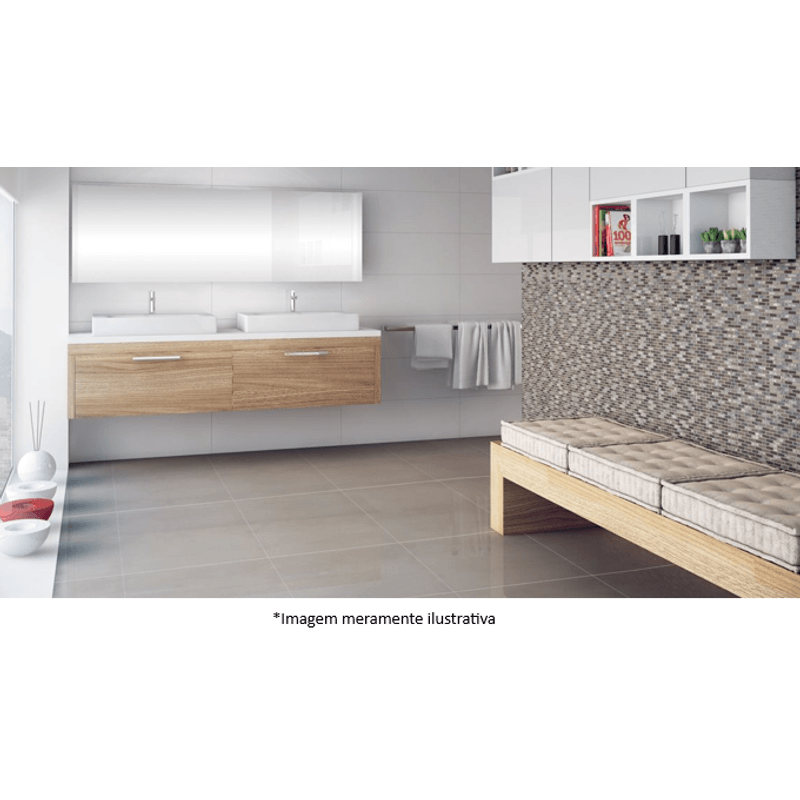 Azulejo Portinari White Plain Matte Classe A - Retificado 29,1 x 87,7 Cm 1,53 m²