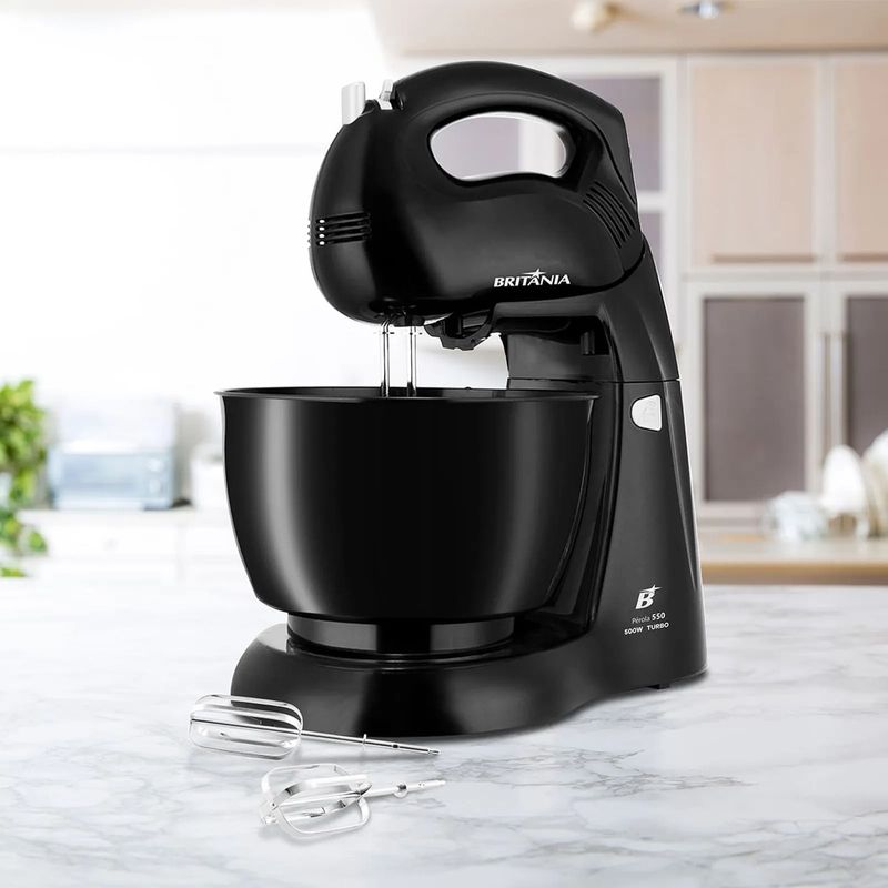 Batedeira Britânia Pérola 550 Turbo 500 W 220 V 4,3 L Preta