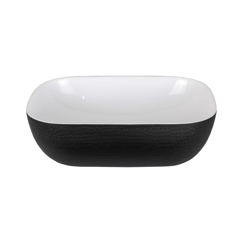Cuba Mazzu Bicolore de Marmorite Branco/Preto 45 x 31 Cm