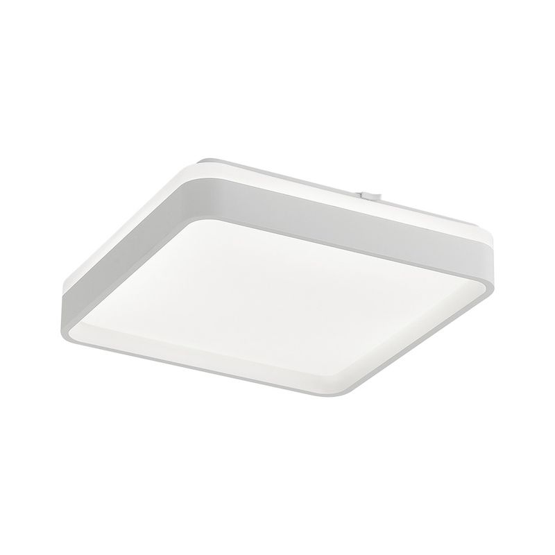 Plafon Blumenau Duetto Quadrado Led Sobrepor 30 W Temperatura de Cor Ajustável 38 Cm Branco