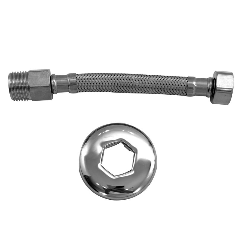 Ligação Flexível Flvx Hidro Trançado Aço Inox 15 Cm