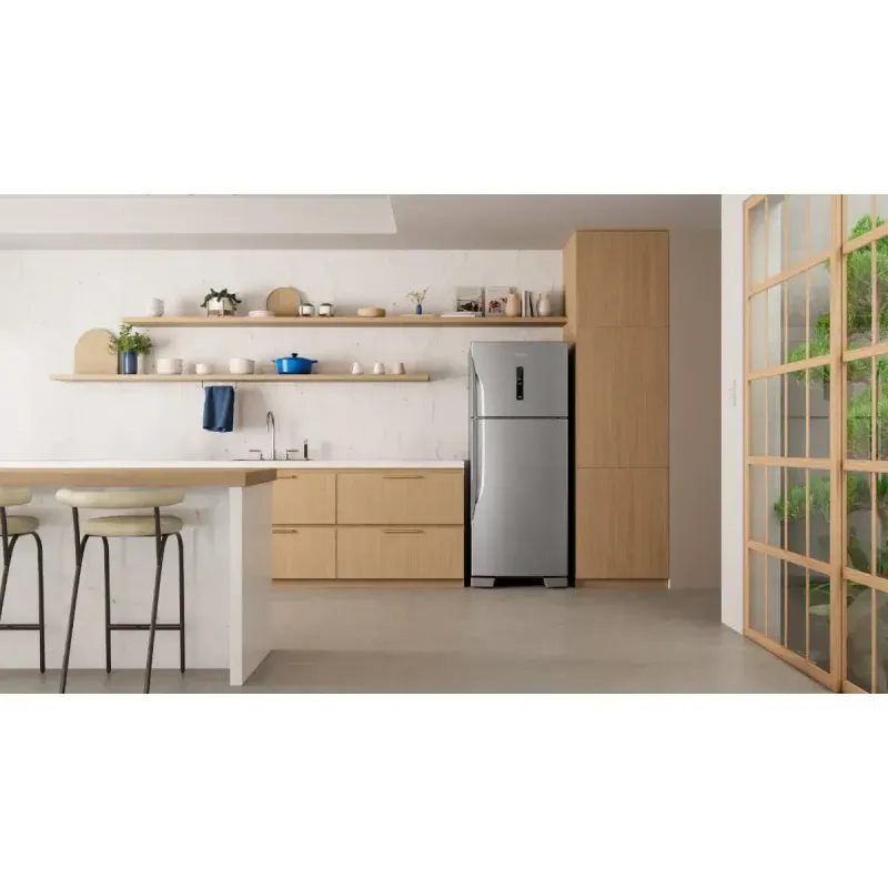 Refrigerador Panasonic NR-BT58PV3XB Inverter Frost Free 2 Portas 446 L Aço Escovado 220 V
