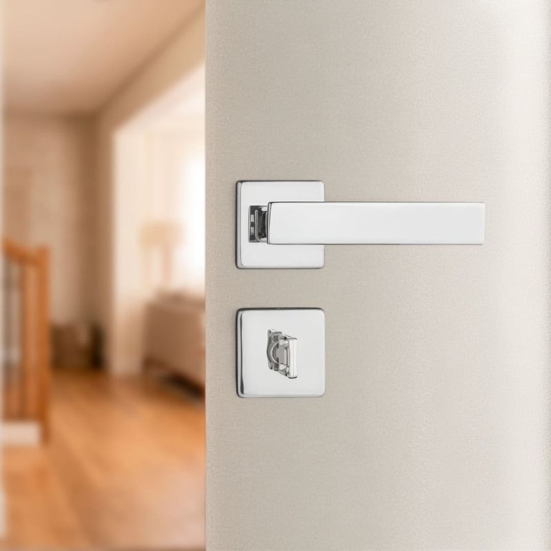 Fechadura Pado Concept 425-40CB Quadrada Banheiro Cromada