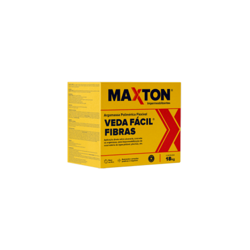 Impermeabilizante Maxton Veda-Fácil Flex Fibras Flexível 18 Kg