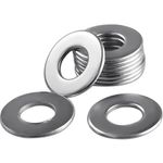 Arruela Par&Pregos Lisa 3/8' Inox 10 Unidades