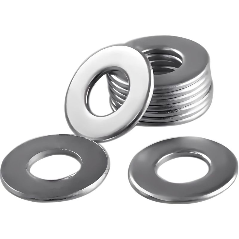 Arruela Par&Pregos Lisa 3/8' Inox 10 Unidades