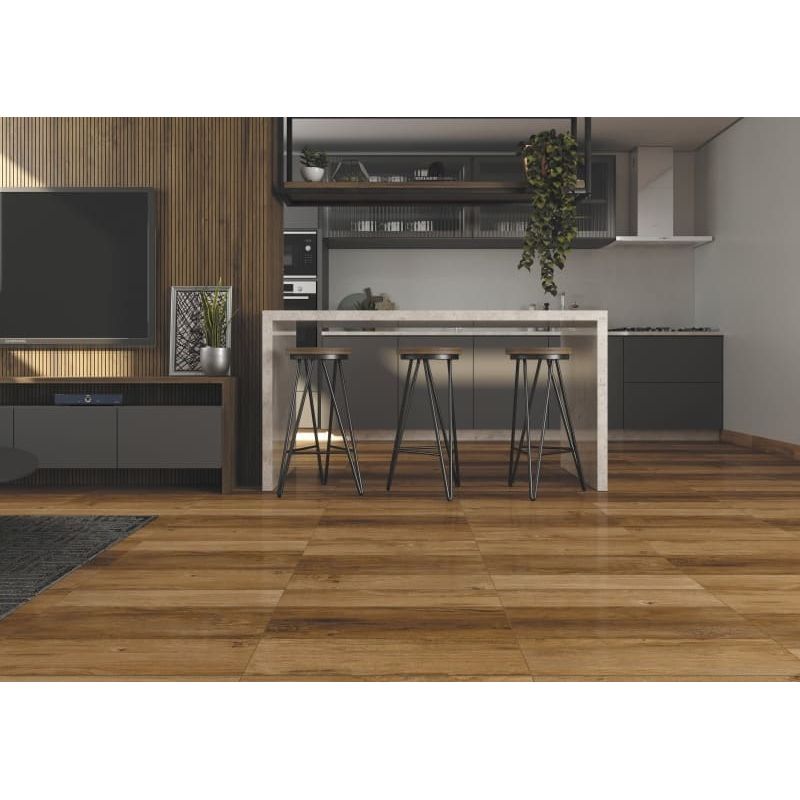 Piso Angelgres New Legno Linear Brilhante Classe A - Retificado 59 x 59 Cm 2,78 m²