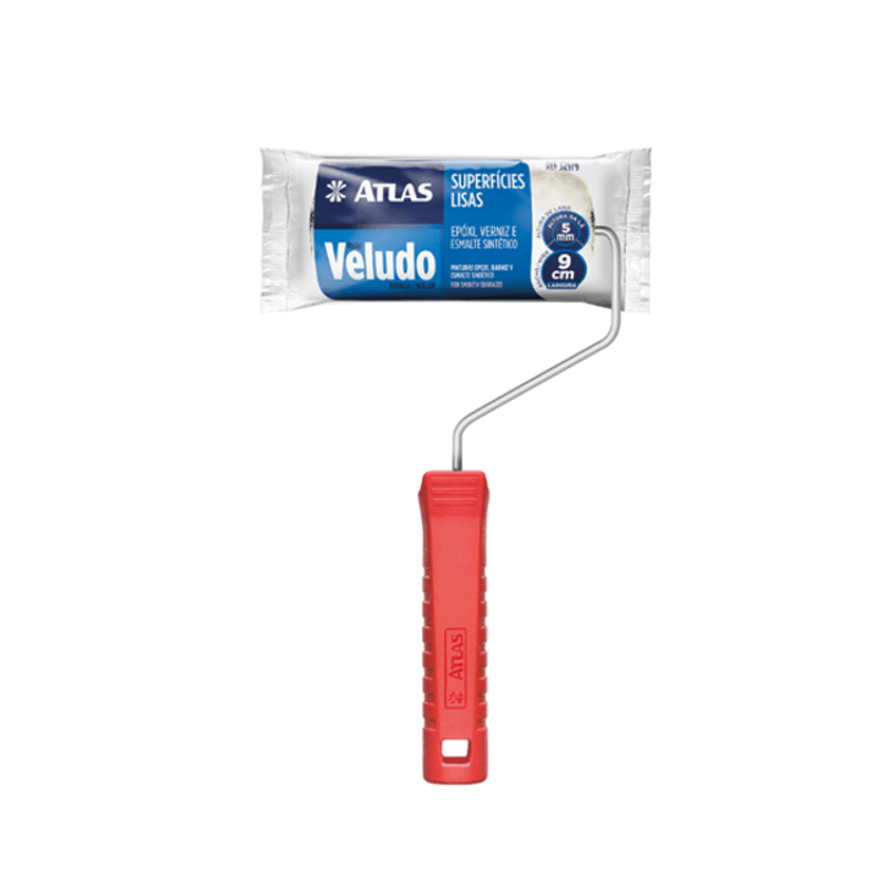 Rolo Atlas 329/9 Veludo Lã Natural Para Pintura 9 Cm