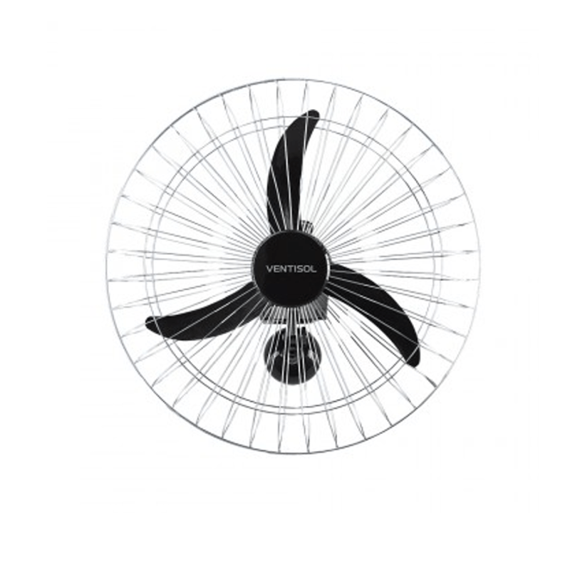 Ventilador Ventisol Comercial Oscilante Parede 60 Cm Bivolt Preto 200 W