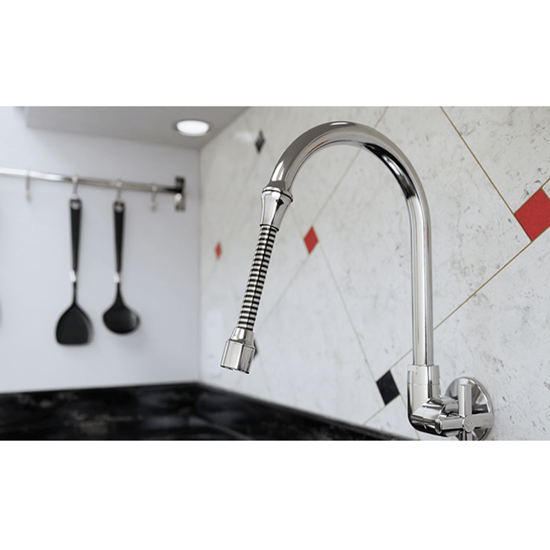 Extensor Blukit 110201 C/ Arejador Cromado Liga de cobre 140 mm