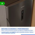 Refrigerador Panasonic NR-BB41PV2TB Inverter Frost Free 2 Portas 407 L Titânio 220 V