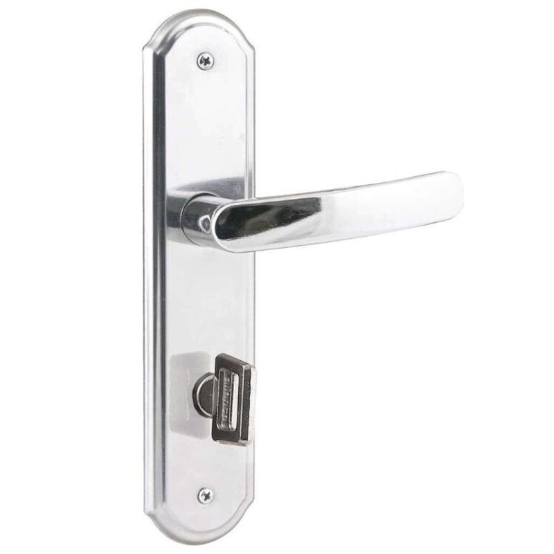 Fechadura Aliança Inox Premium 2800/31 Com Espelho Banheiro Inox Polido