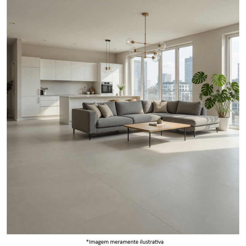 Porcelanato Eliane Metropole Gris Acetinado Classe A - Retificado 120 x 120 Cm 1,44 m²